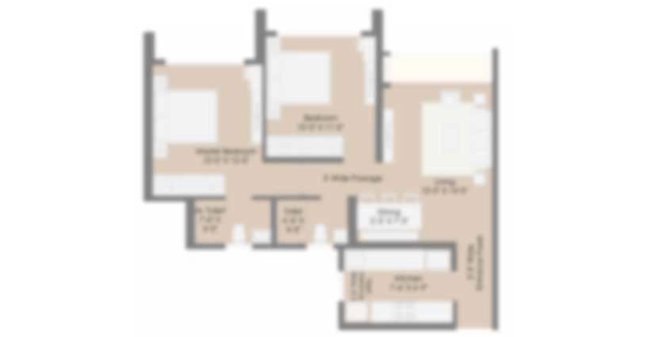 Vakratunda Anantara Kolshet 2 Bhk Floor Plan