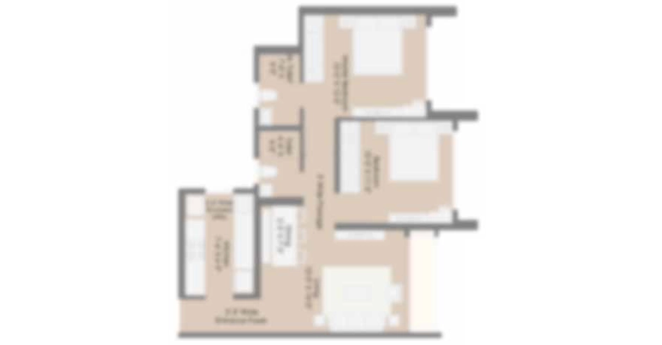 Vakratunda Anantara Kolshet Road 1 Bhk Floor Plan