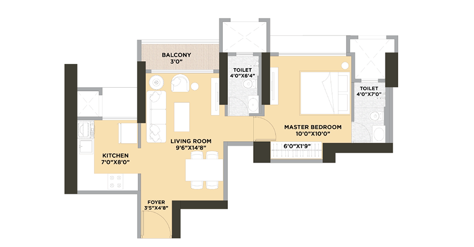 Vakratunda Anantara Kolshet 2 Bhk Floor Plan Vakratunda Anantara Kolshet 2 Bhk Floor Plan