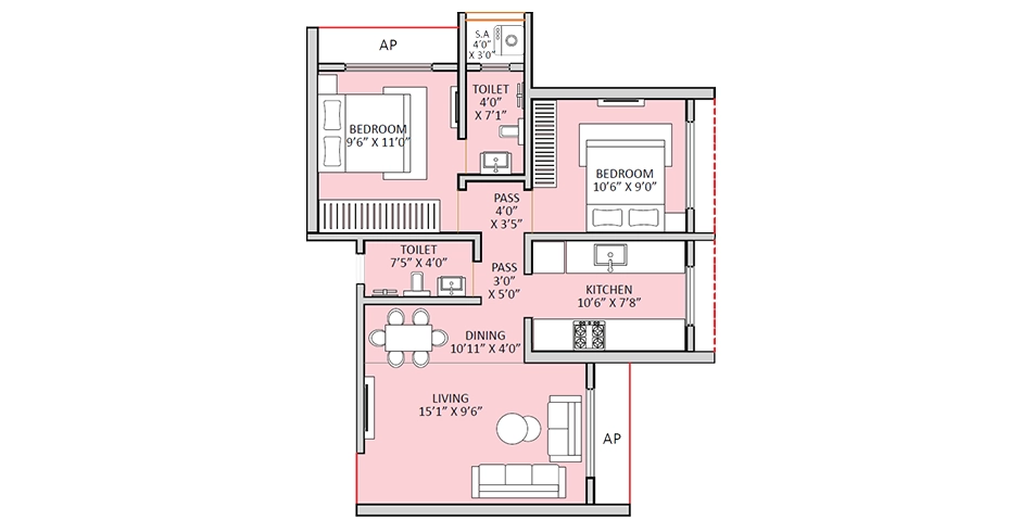 Golden Imperial 1 Bhk Floor Plans Golden Imperial 1 Bhk Floor Plans