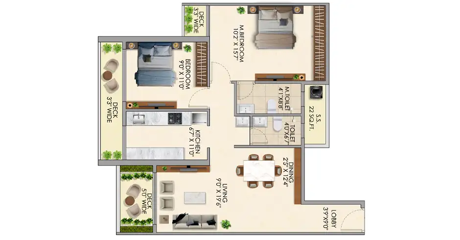 Pioneer Navi Mumbai 2 Bhk Plan Pioneer Navi Mumbai 2 Bhk Plan