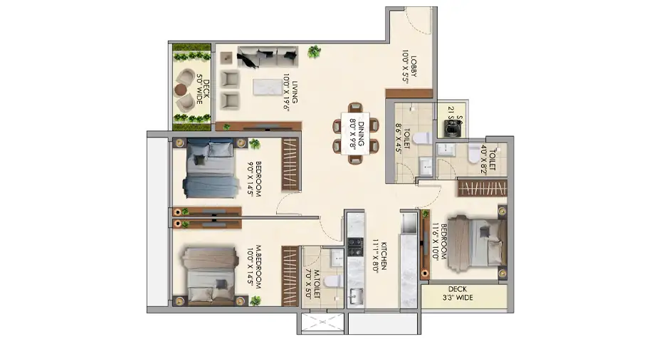 Pioneer Navi Mumbai 3 Bhk Layout Plan Pioneer Navi Mumbai 3 Bhk Layout Plan