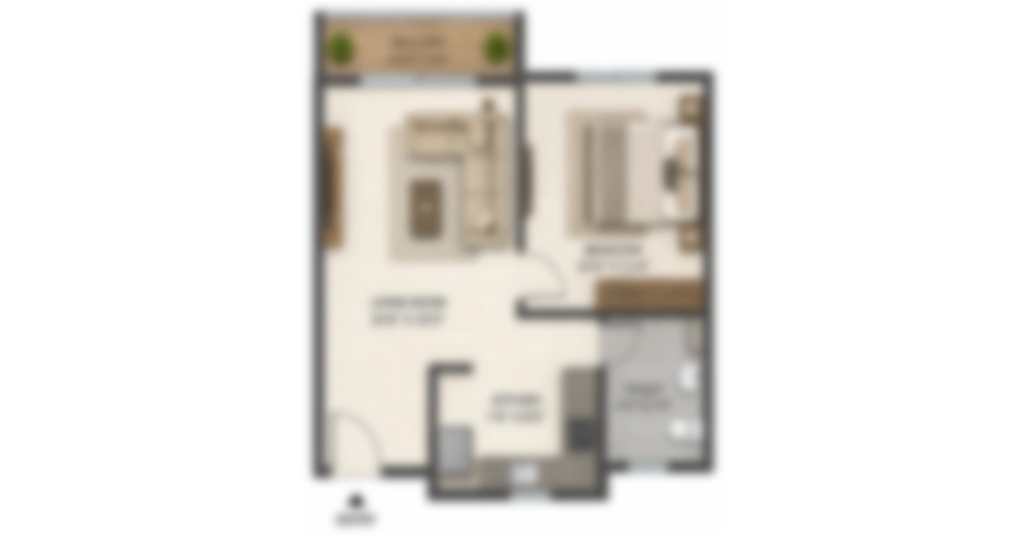 Borgaonkar Kalyan West 1 Bhk Floor Plan