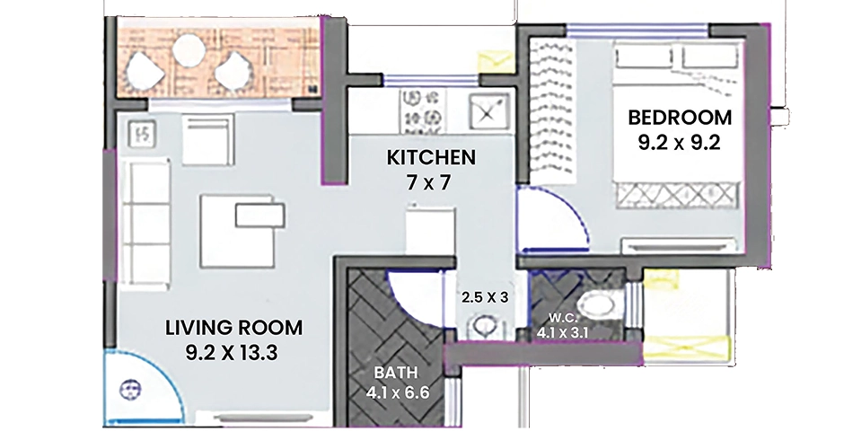 Vasturachna Sen Imperial 1 Bhk Layout Plan Vasturachna Sen Imperial 1 Bhk Layout Plan